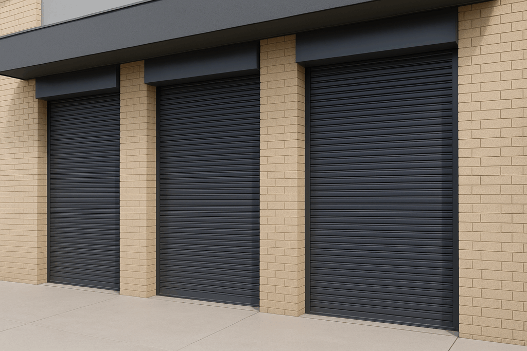 Security roller shutters fitted to a home